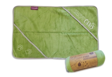 Hunde Handtuch M 70x45cm grün